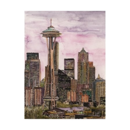 Melissa Wang 'Us Cityscape Seattle' Canvas Art,14x19